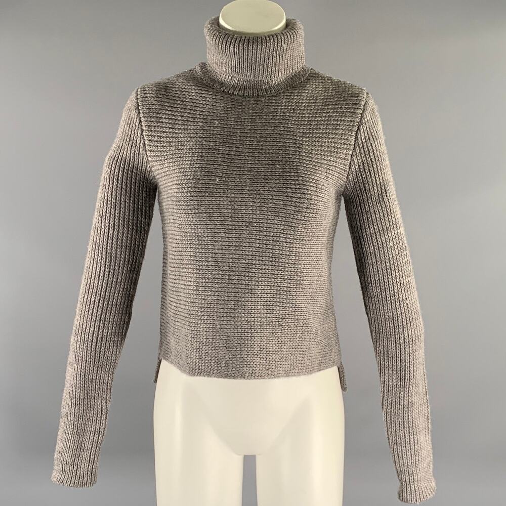 T by ALEXANDER WANG Size XS Grey Wool Blend Turtleneck Pullover Womens